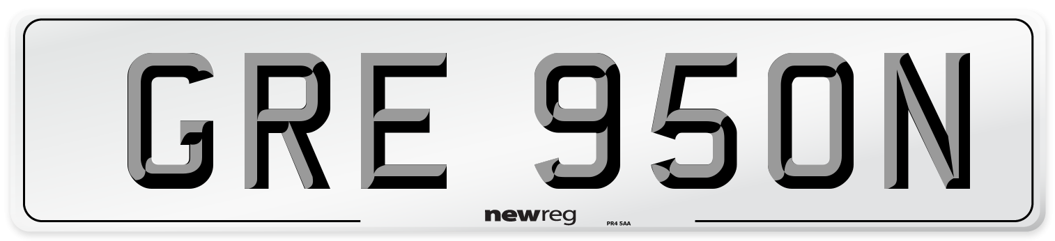 GRE 950N Number Plate from New Reg